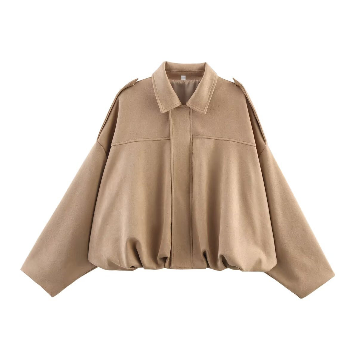BLOUSON STYLE AVIATEUR À MANCHES CHAUVE-SOURIS