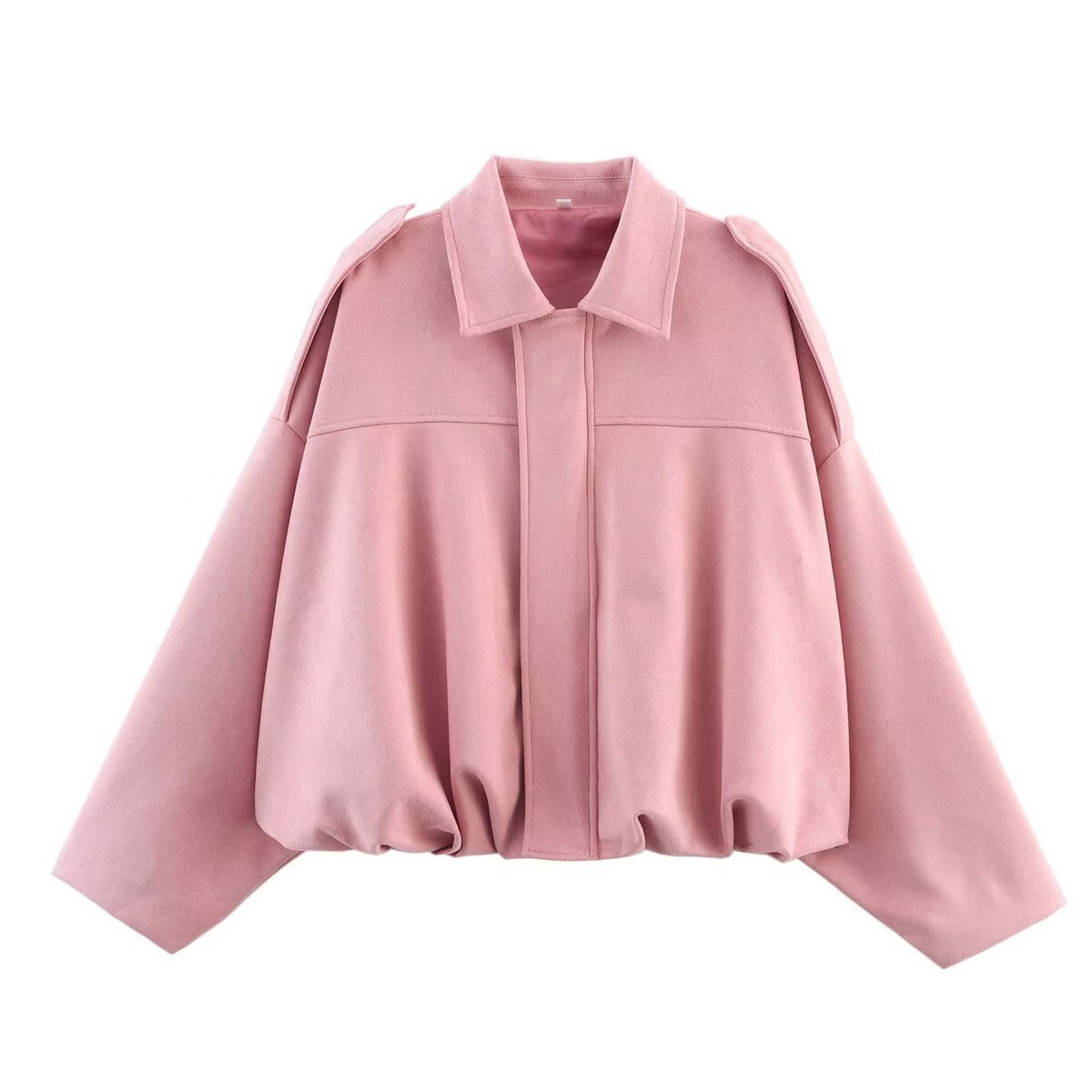 BLOUSON STYLE AVIATEUR À MANCHES CHAUVE-SOURIS