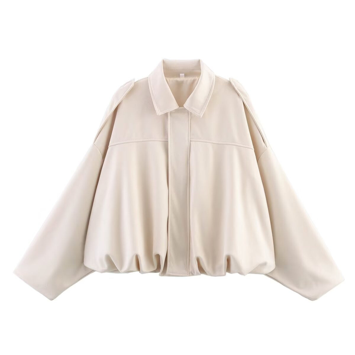 BLOUSON STYLE AVIATEUR À MANCHES CHAUVE-SOURIS