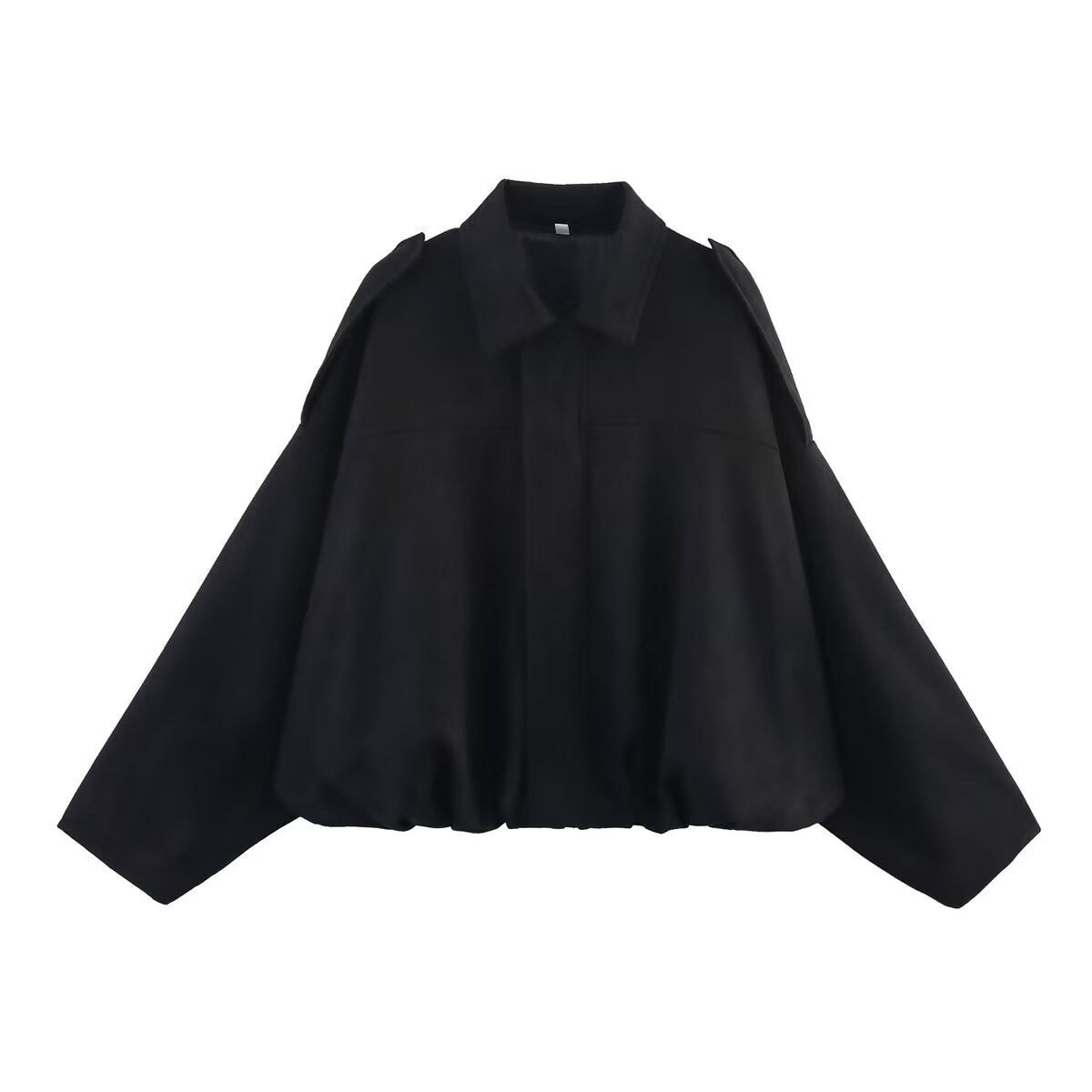 BLOUSON STYLE AVIATEUR À MANCHES CHAUVE-SOURIS