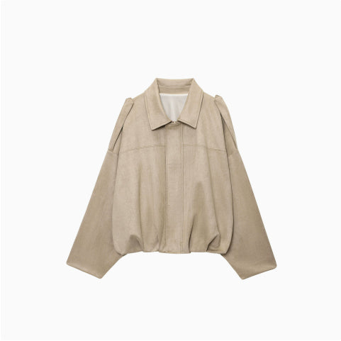 BLOUSON STYLE AVIATEUR À MANCHES CHAUVE-SOURIS
