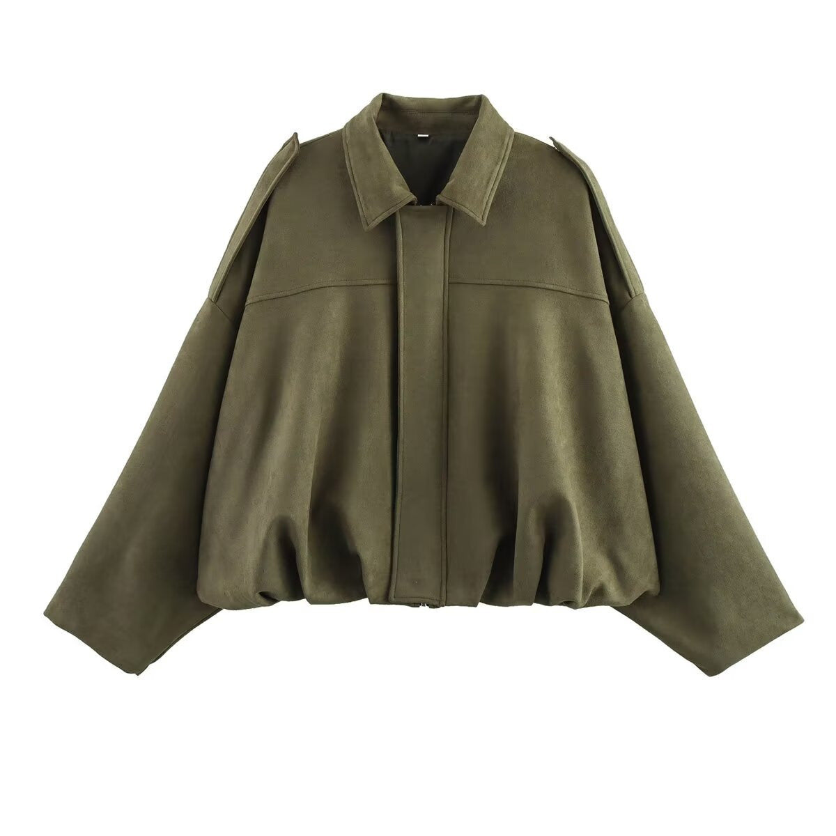 BLOUSON STYLE AVIATEUR À MANCHES CHAUVE-SOURIS