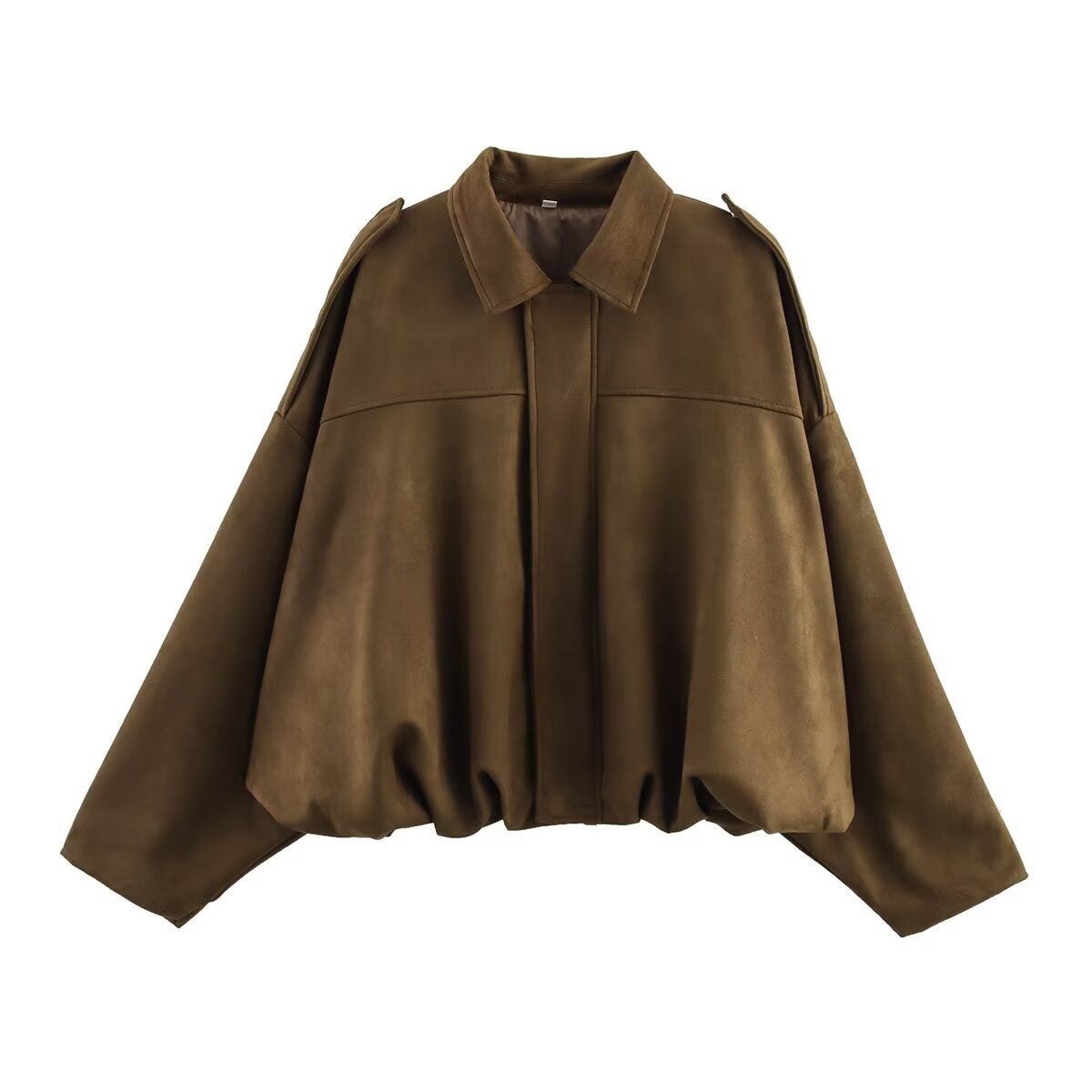BLOUSON STYLE AVIATEUR À MANCHES CHAUVE-SOURIS