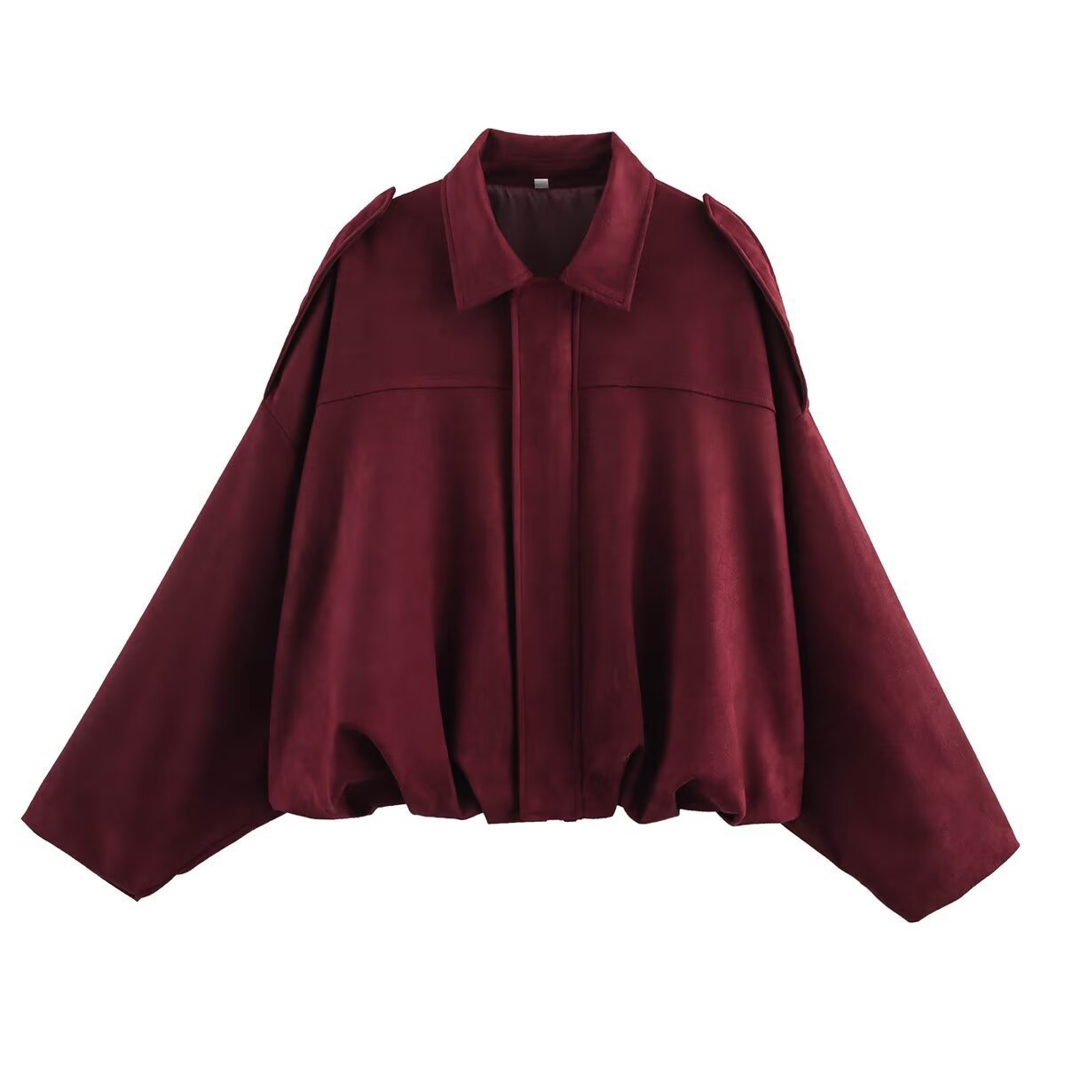 BLOUSON STYLE AVIATEUR À MANCHES CHAUVE-SOURIS